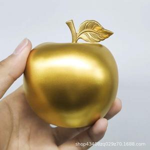 纯黄铜金苹果摆件创意铜苹果平平安安家居客厅桌面装饰工艺品摆件