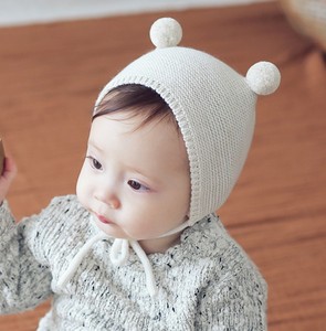 韩国进口针织新款婴儿童秋冬帽子飞行帽男女宝宝防风保暖护耳胎帽
