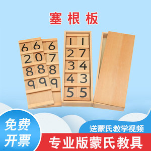 蒙特梭利 蒙台梭利 标准版 专业版蒙氏教具 塞根板2组2盒