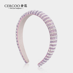 Cercoo/奢蔻水晶幻境高颅顶发箍亮片钉珠高级感宽发箍发卡头箍
