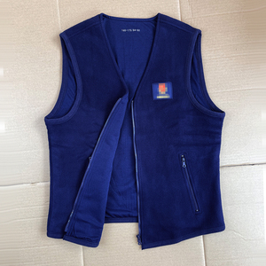 正品消防绒背心抓绒保暖防寒秋冬季男火焰蓝色摇粒绒坎肩棉绒马甲