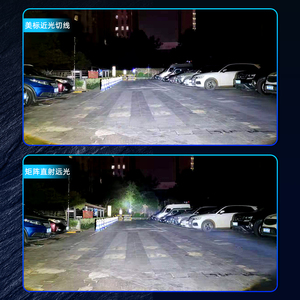 固驰赤日版直射激光双光透镜大灯改装矩阵激光led双光透镜大灯