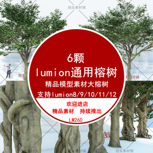 lumion8/9/10/11/12榕树通用植物常绿乔木大榕树精模