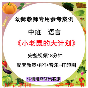 幼师专用公开课例 中班语言绘本 小老鼠的大计划 视频教案ppt课件