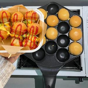 鸡蛋仔模具摆摊专用18孔汉堡机不粘锅章鱼小丸子烤盘家用蛋仔锅