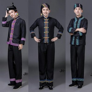 少数民族服装男三月三民族风演出服侗族贵州云南苗布依族彝族壮族