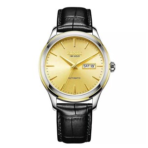 正品宾利手表9006全自动机械男士手表18k包金双日历商务时尚男表