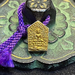 龙婆撒空2543小模坤平银管符品相美裸牌