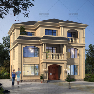 三层欧式农村小别墅房子设计图纸自建房屋设计效果图简约宇鸿3067