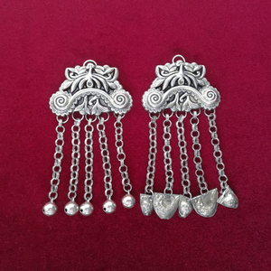 苗族银片银饰辅料配饰手工苗银吊坠舞蹈服装diy饰品配件蝴蝶银片