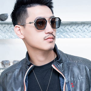 0014人付款淘宝潮克罗心无框木制腿眼镜框男防蓝光变色眼镜架女大脸可