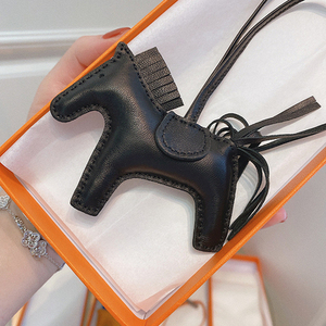 保罗爱马仕h家小马真皮挂件包包挂饰小马驹女包配饰手工进口羊皮