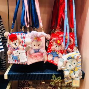 牛仔系列达菲熊雪莉玫星黛露斜挎包手机包迪士尼乐园国内代购包邮