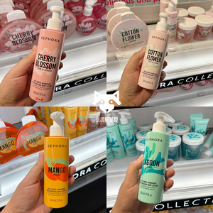 包邮专柜 丝芙兰保湿清新身体乳200ml棉花蓝藻芒果樱花不粘腻持久