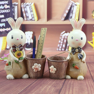 兔子笔筒收纳盒创意时尚可爱笔筒摆件儿童男孩女孩学生用品礼物