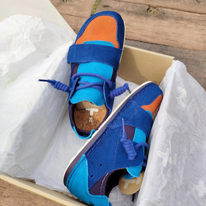 美国丑鞋otz shoes翻毛皮男鞋女鞋 平底宽头丑萌休闲鞋 拼色情侣