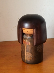 日本 古董品 名家制 民艺 木人偶 小芥子 木头娃娃 木偶娃娃之3