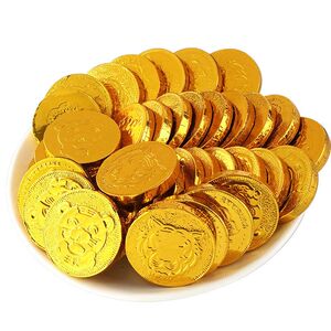 徐福记金元宝金币金条巧克力糖500g散装小金心朱古力喜糖年货零食