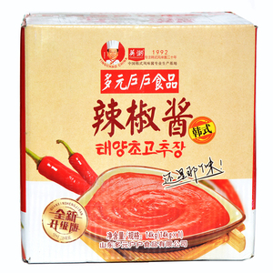 英潮多元户户辣椒酱14kg韩式料理甜椒酱石锅拌饭辣炒年糕酱大酱