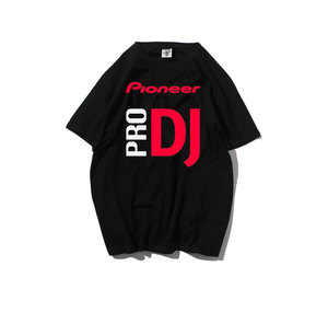dj pro夏季时尚新款短袖t恤衫 dj音乐纯棉上衣男装打碟衣服男女新