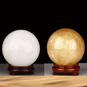 玉石转运球石转运珠摆件旺财招财镇宅风水球玄关客厅家居装饰品
