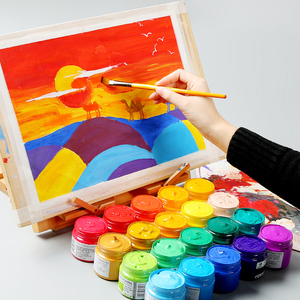 马利牌水粉画颜料套装初学者美术儿童学生专用大瓶罐装100ml单瓶白色