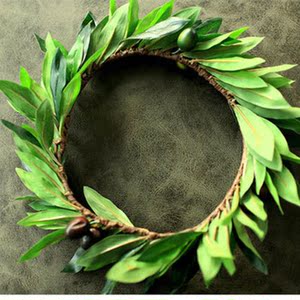 饰品希腊女神仿真橄榄叶花环 浆果橄榄枝头饰摄影度假旅游配饰