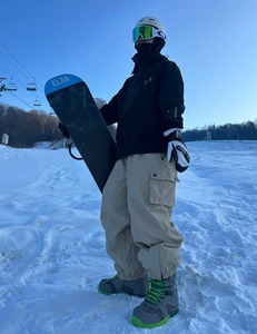 美式户外防水防风单板滑雪裤男女卡其色运动风滑雪服休闲束脚裤子