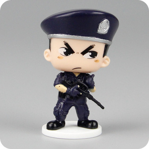 警察公仔特摆件设计装饰创意可爱模型军人玩偶玩具手办礼品淘