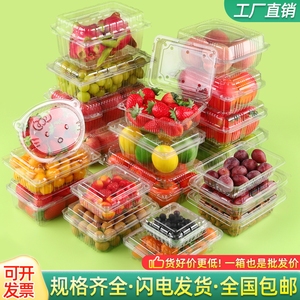 水果包装盒透明塑料草莓盒一斤装500m超市包装盒打包盒塑料包装盒