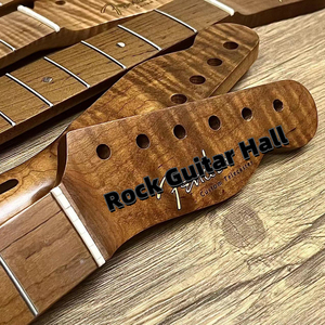 烤枫木虎纹芬达fender tele款电吉他琴颈一体哑光尾部调节复古款