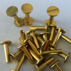 定做镀铜子母螺丝大平头对锁螺丝一字公母钉帐本画册对装螺丝m3