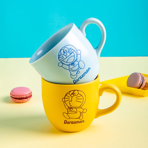 哆啦A梦欢乐杯水杯单杯马克杯咖啡杯机器猫蓝胖子景德镇陶瓷杯子