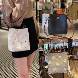 美国代购coach/蔻驰女包town爱心水桶包马车单肩斜挎手提包流浪包