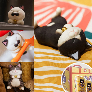 正版猫铃铛盲盒第三弹喵喵满袋午睡时光猫咪摆件手办