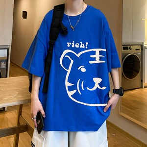 头短袖t恤男夏季潮牌2022新款体恤tiger半袖打底宽松衣服60人付款25