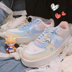 nike air force 1 af1 空军一号马卡龙冰淇淋粉紫女鞋 ci0919-106