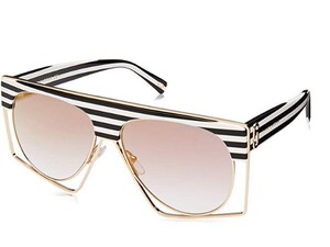马克雅克布marc jacobs 312s 7llfq女士黑白条纹太阳镜粉色镜片