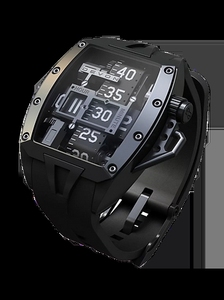 原装德文devon tread 2 恶梦奢侈男士机械手表黑色不锈钢皮革表带