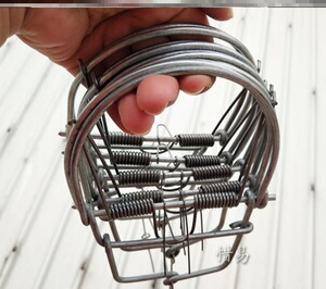 捕鼠神器野外夹子户外兽铁夹老鼠家用自制室内工具强力圆形夹地