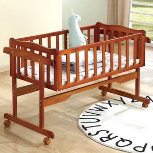 婴儿摇床实木单层