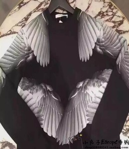 欧洲代购正品Givenchy 纪梵希 GVC 黑色经典天使翅膀 卫衣 现货