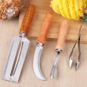 加厚菠萝刀削皮器凤梨刀不锈钢削菠萝神器专用工具甘蔗刀菠萝刀具
