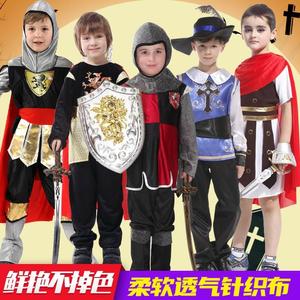 万圣节儿童服装幼儿园表演武士套装成人演出斯巴达铠甲勇士衣服
