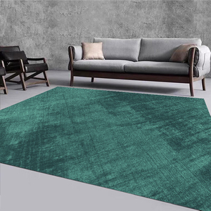 北欧纯色地毯客厅卧室书房沙发茶几垫美式墨绿色耐脏易打理地毯垫