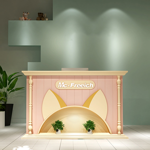 创意宠物店服装店网红潮店收银台店铺小型小吧台定制烤漆前台柜台