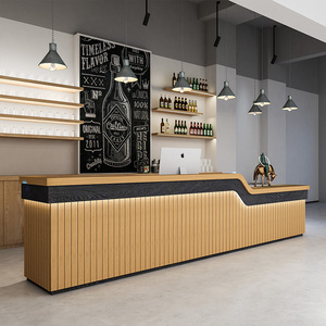 奶茶店吧台收银台定制商用咖啡厅蛋糕店转角烤漆网红前台接待台柜