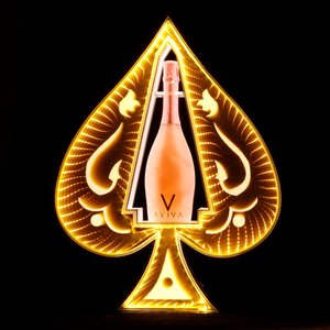 酒吧夜场ktv黑桃a香槟酒架高档洋酒发光酒底座红酒酒座香槟王酒架