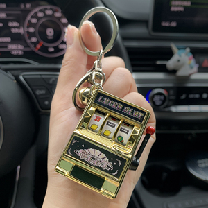迷你钥匙扣水果机老虎游戏机上分器777可以玩的书包挂件上课玩具
