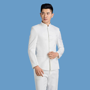 大合唱演出服男士舞台表演服装主持人歌手礼服中山装司仪表演服装